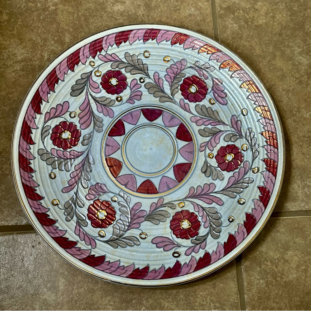 Antique Crown Ducal, Charlotte Rhead‎ Charger, 5803 Palermo, 12.5 inch, Art Deco